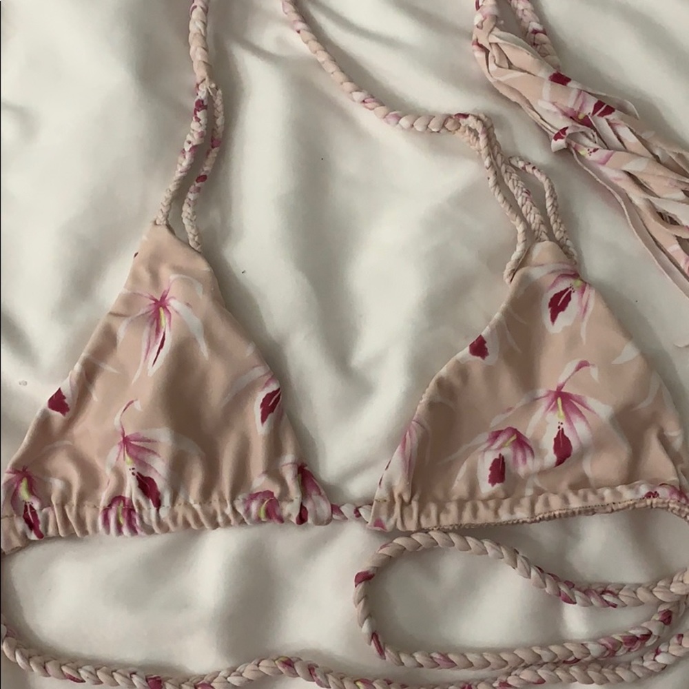 Acacia braided fringe triangle top